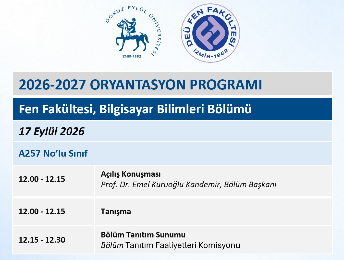 Oryantasyon Programı 2026-2027